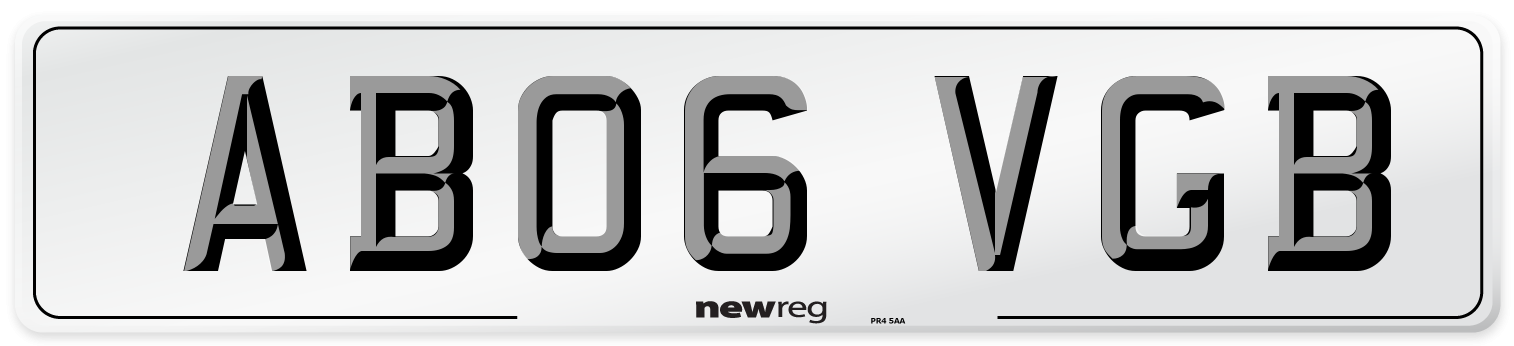 AB06 VGB Number Plate from New Reg
